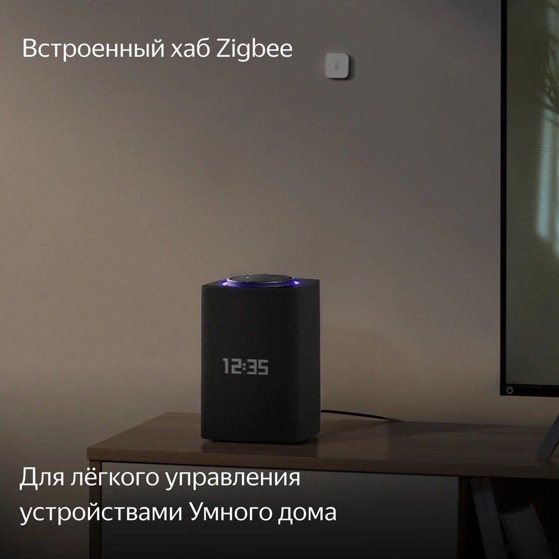 Умная колонка Яндекс Станция Макс (с хабом умного дома Zigbee, графит), фото 7
