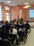Для учащихся гимназии прошло профориентационное мероприятие от представителей военной академии Республики Беларусь