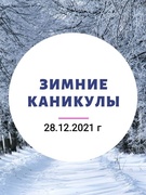 Зимние каникулы 28.12.2021 г