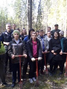 18.04.19 Посадка деревьев в Дмитровичском лесничестве и парке д.Дмитровичи