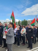 Трудовой коллектив ГУО "Средняя школа №3 г.Хойники" принял участие в торжественном шествии "Беларусь Помнит"