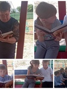 22.05.2024 Совместное мероприятие с сельской библиотекой в ГПД  "Литературная скамейка"