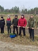 Посадка леса учащимися военно - патриатического клуба "Вектор" совместно с РОВД