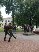 Митинг, посвящённый Дню памяти жертв Великой Отечественной войны и геноцида белорусского народа на братской могиле советских воинов и партизан (сквер г. п. Сопоцкин)