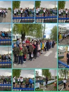 Мітынг каля помніка загінуўшым воінам у час ВАВ