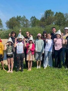 02.06.2025 -  участие учащихся 5 «Б» класса в районной экологической акции «Беларусь синеглазая!», направленной на очистку берегов реки Неначь