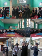 Общешкольное линейки, награждение олимпиадников школьного этапа 07.04.2022