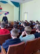 Профилактическая беседа с инспектором ИДН Черношеем А.Э. в рамках проведения правового месячника "Подросток и закон"