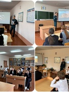 Профориентационная беседа сотрудника РОЧС с учащимися выпускных классов