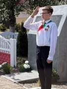 "Вахта памяти" у памятного знака военнопленным солдатам и офицерам Красной армии.