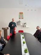 Профилактическая беседа в трудовом коллективе по безопасности жизнедеятельности с сотрудником РОЧС