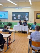 23.01.2025 в школе  прошло мероприятие  в рамках проекта ШАГ на тему " Молодость  - время выбора.! Куда пойти учиться"