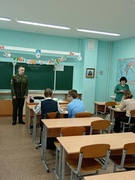 Профориентация с учащимися 9 - ых классов на поступление в военное учреждения