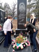 Торжественная линейка, посвященная Дню белорусской милиции.