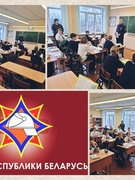 Профориентационная встреча с учащимися 6 "Б" и 11 класса с представителем Петриковского РОЧС.