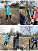 В четверг, 20 марта, по традиции наши учащиеся принимают активное участие в акции "Очистим родной уголок"