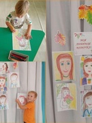 Выставка рисунков "Моя любимая мамочка" (в рамках Недели родительской любви).  Работа экологического отряда "Зеленые ладошки" (15.10.2025).