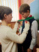 Агитация 4 класса в пионеры "ВпЕрЁд в БРПО"