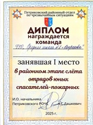 Районный этап слета отрядов юных спасателей-пожарных