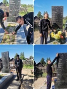 В рамках акции "Мы помним" учащимися нашего учреждения образования был проведен трудовой десант по благоустройству памятника погибшим воинам