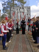 Митинг у памятника в деревне  Заболотье «Никто не забыт, ничто не забыто», посвященный годовщине трагедии в деревне  Хатынь