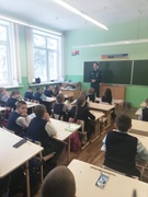 Встреча учащихся с сотрудником  РОЧС  Руденком А. С.