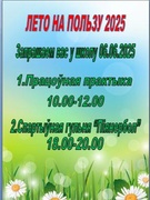 06.06.2025  "Лето на пользу 2025"