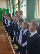 Торжественная линейка, посвященная завершению третьей четверти