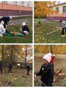 Акция "Чистый двор" 29.10.2024 #Полезные_каникулы #5Б_6Б