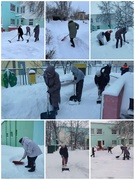 Расчистка снега территории учреждения