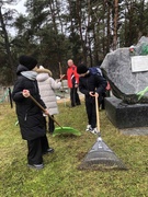 Навели порядок на месте расстрела мирных граждан во время Великой Отечественной Войны.