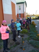 Восеньская пасадка на школьным кветніку