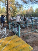 03.11.2023 г. Работники УО приняли участие в наведении порядка на гражданском кладбище