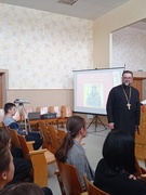 6 апреля прошла встреча с протоиереем отцом Михаилом настоятелем храма Николая Чудотворца, посвящённая 410-летию со дня кончины Софии Слуцкой