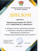 Пленум Октябрьского районного комитета Общественного объединения  «БРСМ»