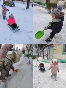 Зимние забавы и трудовая деятельность!
