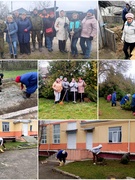 Участие трудового коллектива в республиканском субботнике.