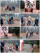 Акция по наведению порядка мемориалов и памятников воинской славы, в д. Копанка.