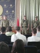 Патриотическая акция "Время патриотов" в рамках Республиканского проекта "Встречи на все 100" с участием военнослужащих в/ч 2044 комендатуры "Поставы" 06.09.25г.