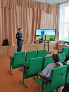 Встреча учащихся с представителем Мозырского ГРОЧС Филипповым Е.О.