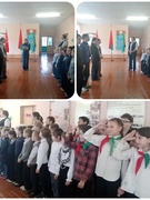 Торжественная линейка, посвящённая началу второй четверти