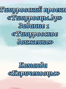 «Тимуровцы.by» Задание 1 «Тимуровское движение»