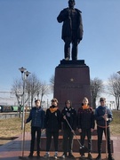 Уборка  территории и благоустройство  памятника К.С.Заслонову.