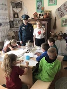 Встреча ребят с инспектором ИДН Корячко М.М., сотрудником РОЧС и заместителем председателя КДН Кормянского райисполкома Науменко А.С.