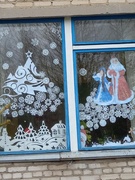 Украшение окон к Новому году