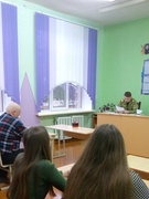 Встреча работников и учащихся  учреждения с сотрудником погранзаставы " Киров": Законодательство об охране государственных границ РБ: изучай сам и расскажи другу!