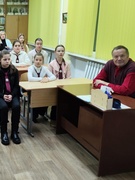 ШАГ.  Встреча учащихся с подполковником в отставке Никитенко Николаем Петровичем