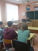 ПРОФОРИЕНТАЦИОННАЯ БЕСЕДА КУРСАНТА УО "ВОЕННАЯ АКАДЕМИЯ РБ" ЛЕСЬКО Г.Ф. С УЧЕНИКАМИ ВЫПУСКНЫХ КЛАССОВ