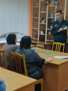 Беседа с коллективом по вопросам безопасности при возникновении ЧС, с привлечением работников РОЧС.