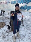 Районные соревнования "Лыжные гонки" Гордиенко Мариана 1-е место